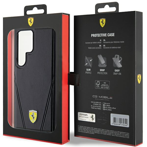 Ferrari MagSafe dėklas Samsung Galaxy S24 Ultra – juodas