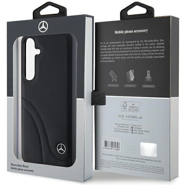 Mercedes-Benz odinis dėklas Samsung Galaxy S24 – juodas