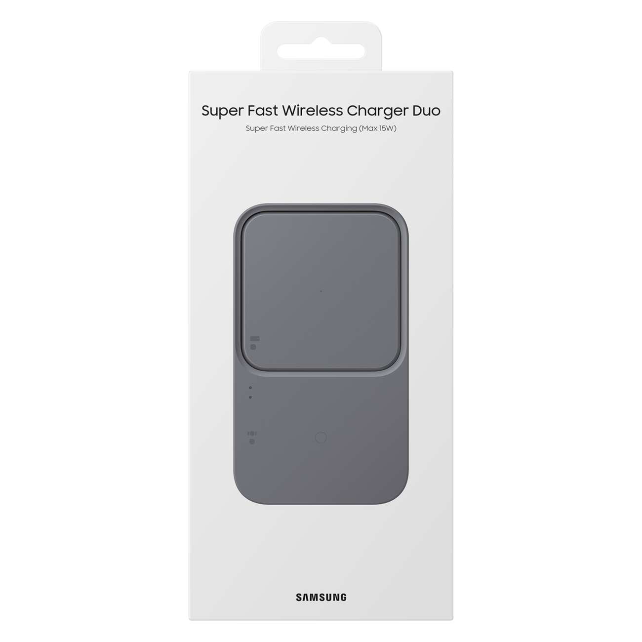Samsung Duo EP-P5400TBEGEU 15W indukcinis įkroviklis su sieniniu įkrovikliu ir maitinimo laidu - juodas