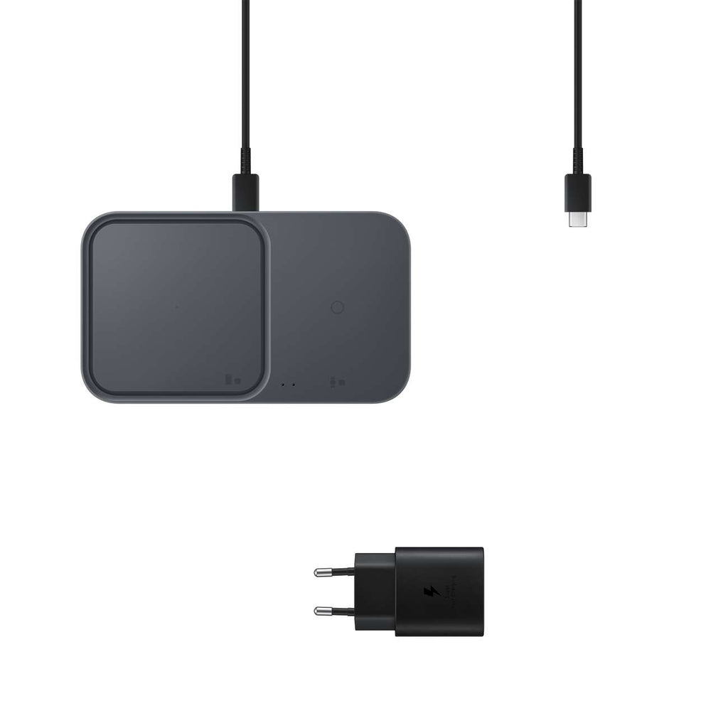 Samsung Duo EP-P5400TBEGEU 15W indukcinis įkroviklis su sieniniu įkrovikliu ir maitinimo laidu - juodas
