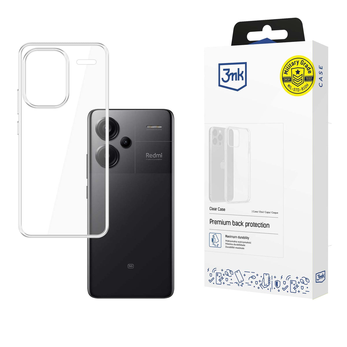 3mk skaidrus dėklas, skirtas Xiaomi Redmi Note 13 Pro+ - skaidrus -- Xiaomi Redmi Note 13 Pro+