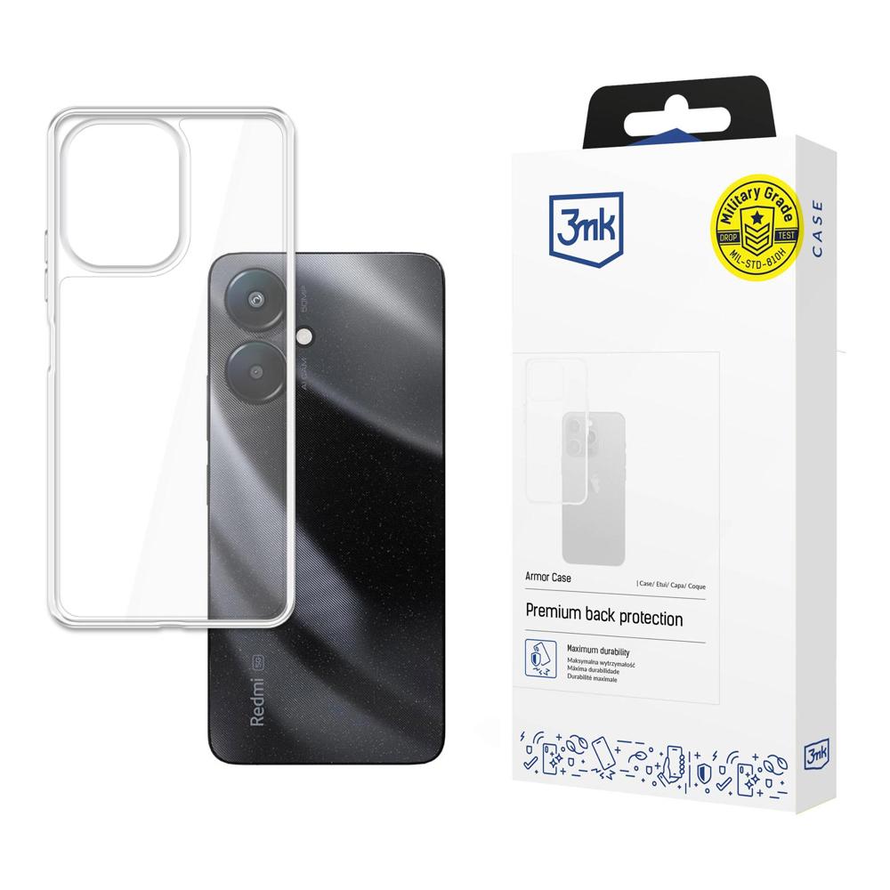 3mk Šarvų dėklas, skirtas Xiaomi Redmi 13C 5G - skaidrus -- Xiaomi Redmi 13C 5G / Redmi 13C 5G