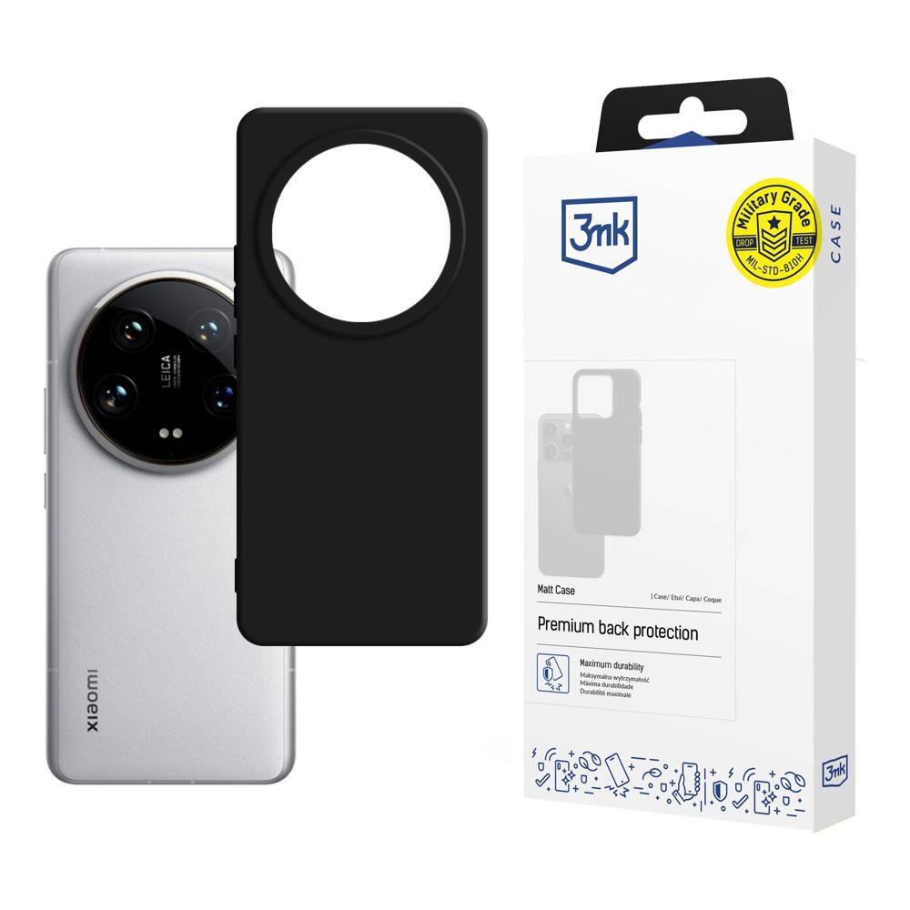 3mk matinis dėklas, skirtas Xiaomi 14 Ultra – juodas