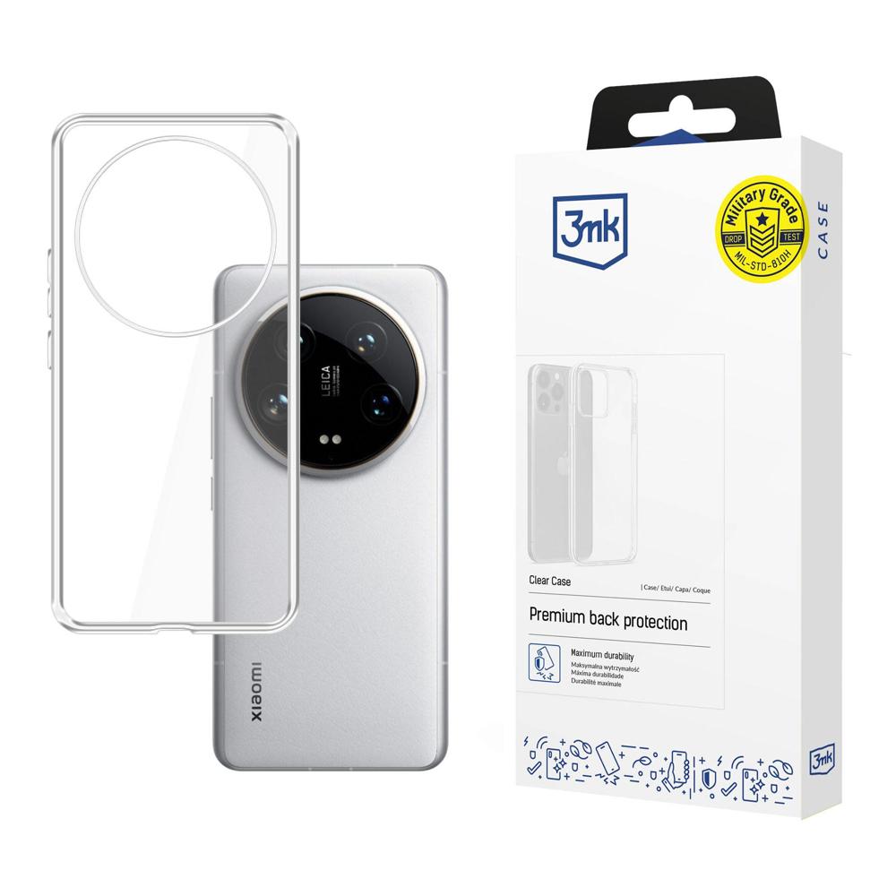 3mk Clear Case, skirtas Xiaomi 14 Ultra – skaidrus -- Xiaomi 14 Ultra