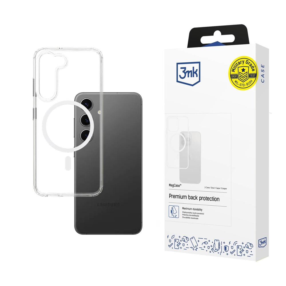 3mk MagCase dėklas su magnetiniu moduliu Samsung Galaxy S24 - skaidrus