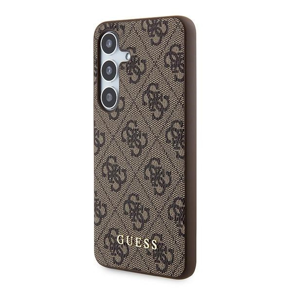 Guess 4G Metal Gold Logo dėklas Samsung Galaxy S24 – rudas