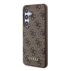 Guess 4G Metal Gold Logo dėklas Samsung Galaxy S24 – rudas