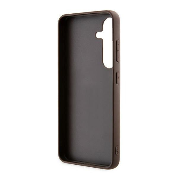 Guess 4G Metal Gold Logo dėklas Samsung Galaxy S24 – rudas