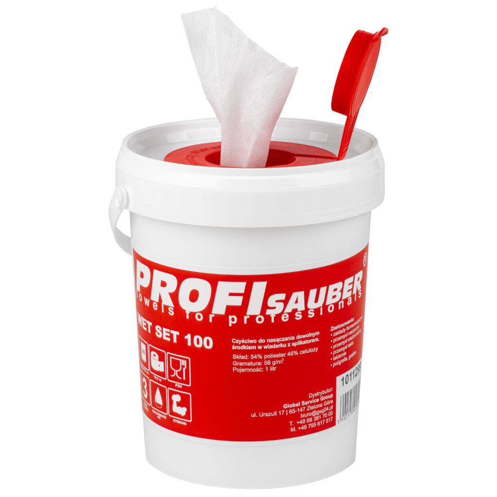 Šluosčiai drėkinimui inde su ProfiSauber WET SET 100 dispenseriu -- Uncategorized