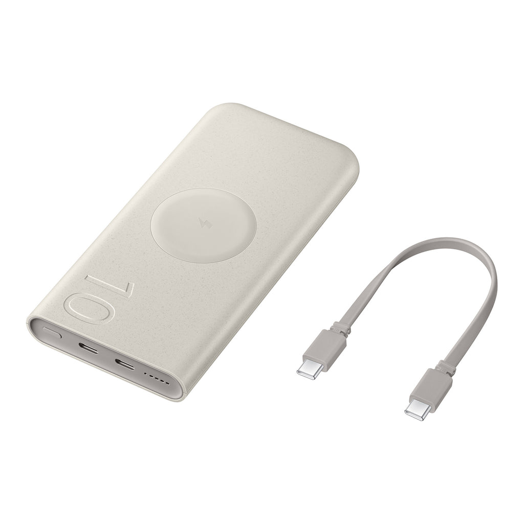 Samsung Išorinė baterija EB-U2510XUEGEU indukcinė 10000mAh 2x USB-C 25W SFC - smėlio