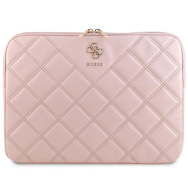 Guess Quilted 4G dėklas 14" nešiojamajam kompiuteriui - rožinis -- Laptop Bags