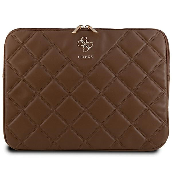 Guess Quilted 4G dėklas 14" nešiojamajam kompiuteriui - rudas -- Laptop Bags