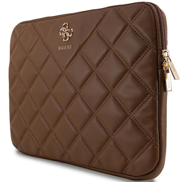 Guess Quilted 4G dėklas 14" nešiojamajam kompiuteriui - rudas -- Laptop Bags