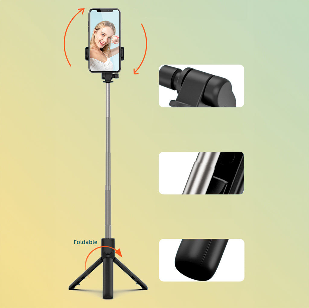 Asmenukių lazda WRY1S teleskopinis trikojis 0,7m telefonui - juoda -- Selfie Sticks & Tripods