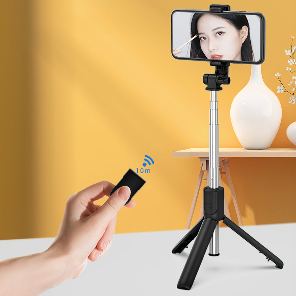 Asmenukių lazda WRY1S teleskopinis trikojis 0,7m telefonui - juoda -- Selfie Sticks & Tripods