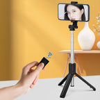Asmenukių lazda WRY1S teleskopinis trikojis 0,7m telefonui - juoda -- Selfie Sticks & Tripods