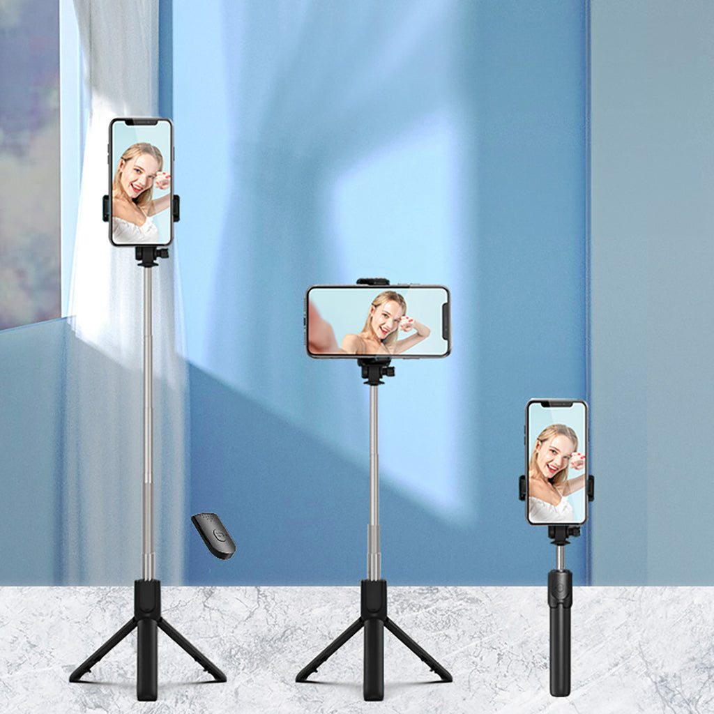 Asmenukių lazda WRY1S teleskopinis trikojis 0,7m telefonui - juoda -- Selfie Sticks & Tripods