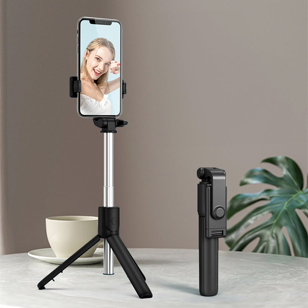Asmenukių lazda WRY1S teleskopinis trikojis 0,7m telefonui - juoda -- Selfie Sticks & Tripods