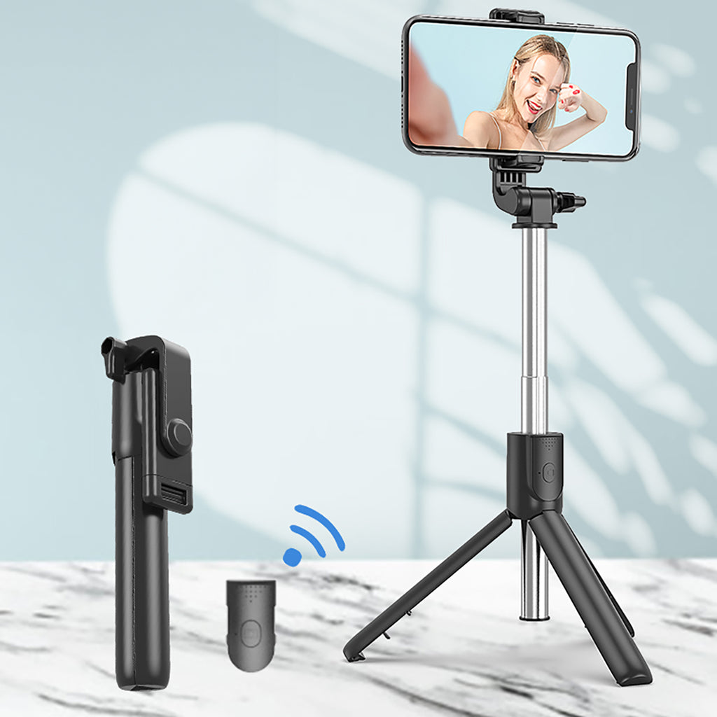 Asmenukių lazda WRY1S teleskopinis trikojis 0,7m telefonui - juoda -- Selfie Sticks & Tripods