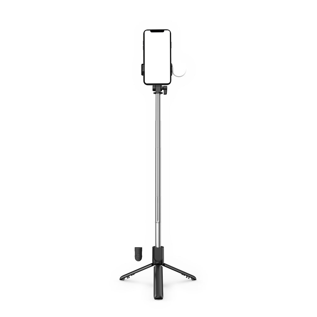 Asmenukių lazda WR1YXS teleskopinis trikojis 0,71m su apvalia lempa - juoda -- Selfie Sticks & Tripods