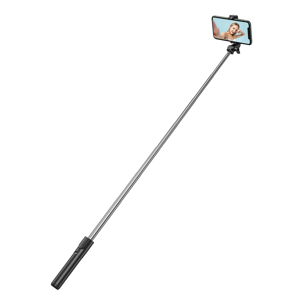 Selfie lazdelė WHS1Y teleskopinis trikojis 1 m su telefono laikikiu – juoda -- Selfie Sticks & Tripods
