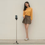 Selfie lazdelė WHS1Y teleskopinis trikojis 1 m su telefono laikikiu – juoda -- Selfie Sticks & Tripods