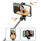 Selfie lazdelė WHS1Y teleskopinis trikojis 1 m su telefono laikikiu – juoda -- Selfie Sticks & Tripods