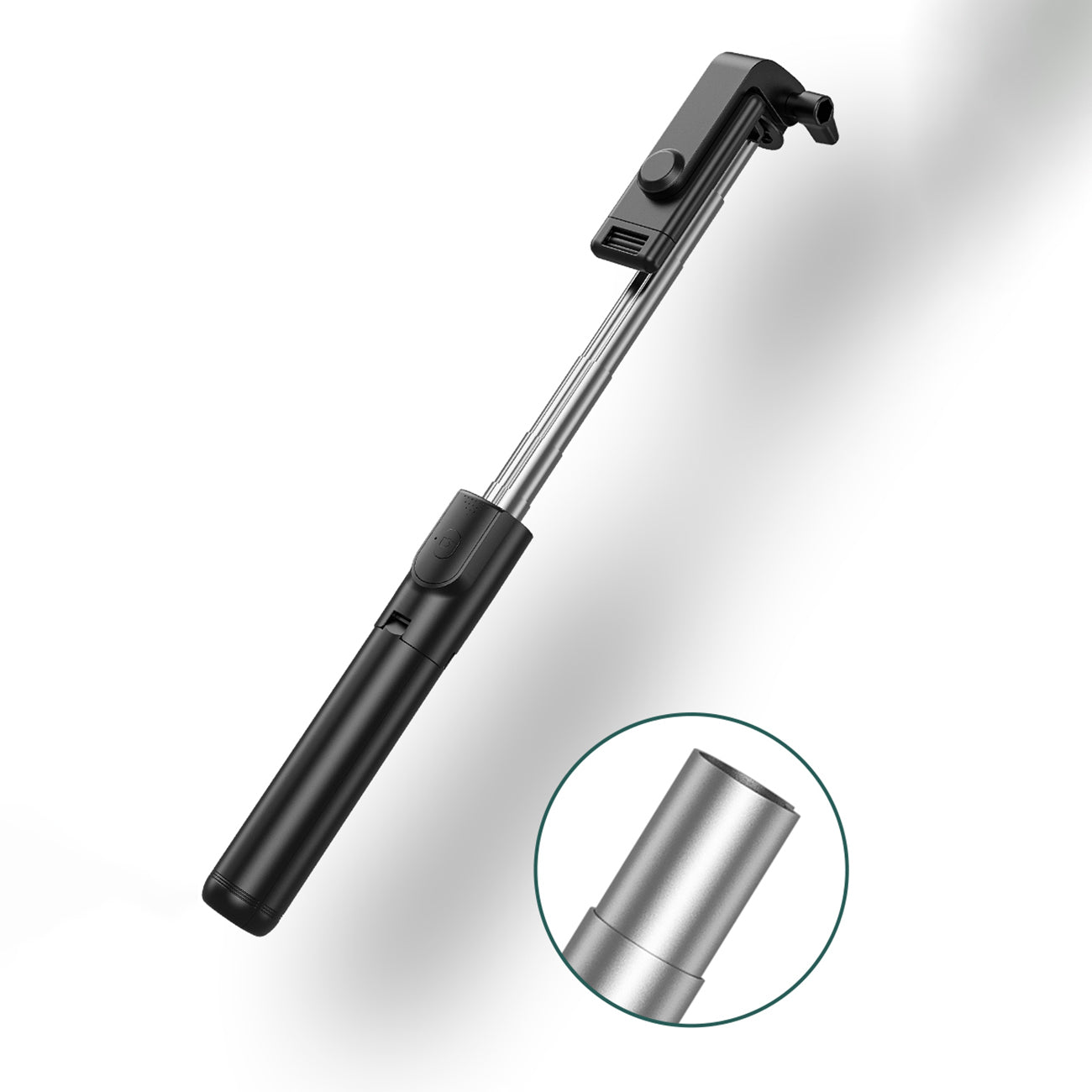 Selfie lazdelė WHS1Y teleskopinis trikojis 1 m su telefono laikikiu – juoda -- Selfie Sticks & Tripods