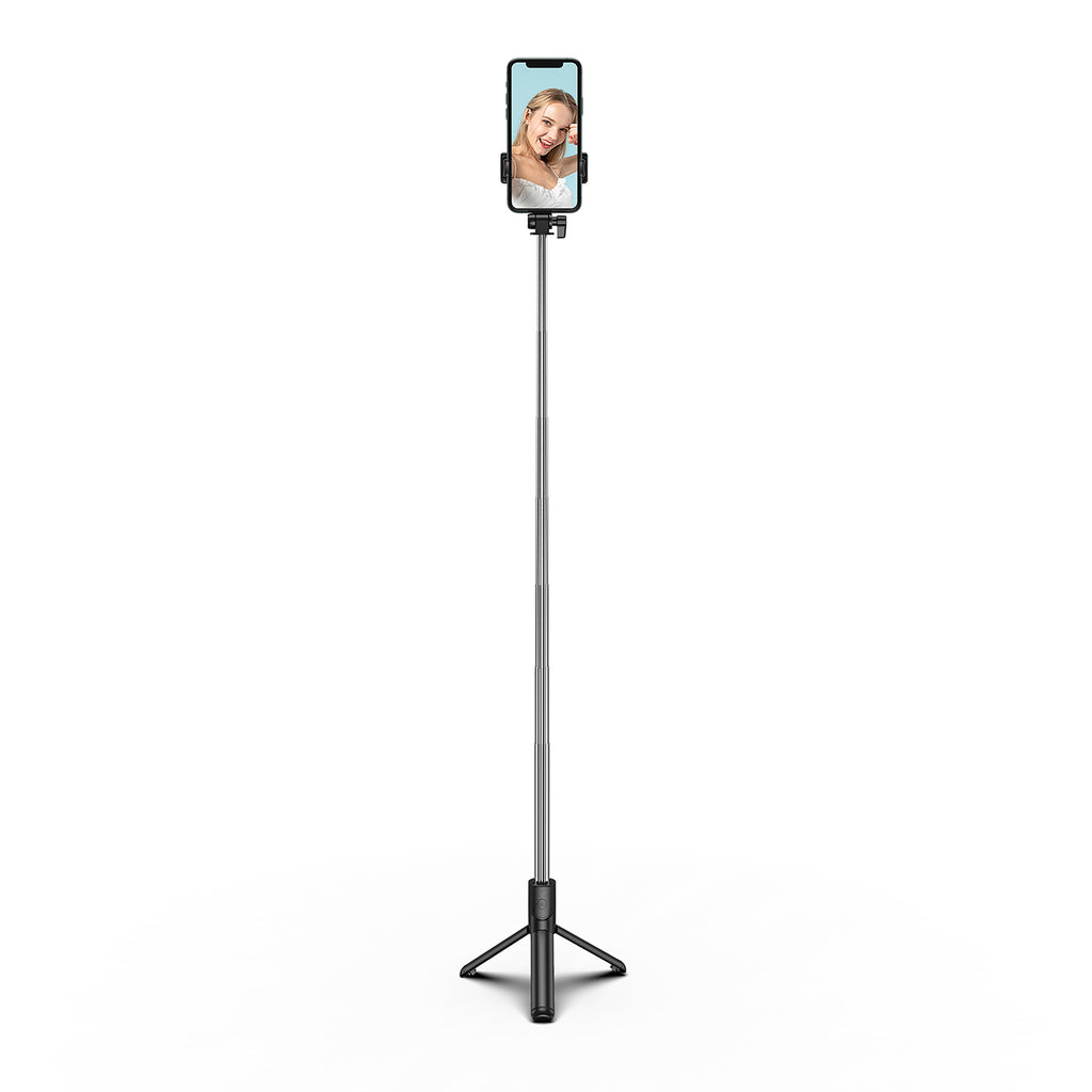 Selfie lazdelė WHS1Y teleskopinis trikojis 1 m su telefono laikikiu – juoda -- Selfie Sticks & Tripods