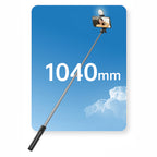 Selfie lazda WH1YXS – teleskopinis trikojis 1 m su apvalia lempa ir telefono laikikliu – juoda -- Selfie Sticks & Tripods