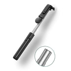 Selfie lazda WH1YXS – teleskopinis trikojis 1 m su apvalia lempa ir telefono laikikliu – juoda -- Selfie Sticks & Tripods