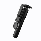 Selfie lazda WH1YXS – teleskopinis trikojis 1 m su apvalia lempa ir telefono laikikliu – juoda -- Selfie Sticks & Tripods