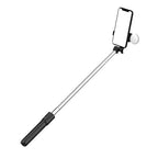 Selfie lazda WH1YXS – teleskopinis trikojis 1 m su apvalia lempa ir telefono laikikliu – juoda -- Selfie Sticks & Tripods