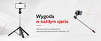 Wozinsky Selfie stick WC1Y3S teleskopinis trikojis 1,3 m su telefono laikiklio - juoda -- Selfie Sticks & Tripods