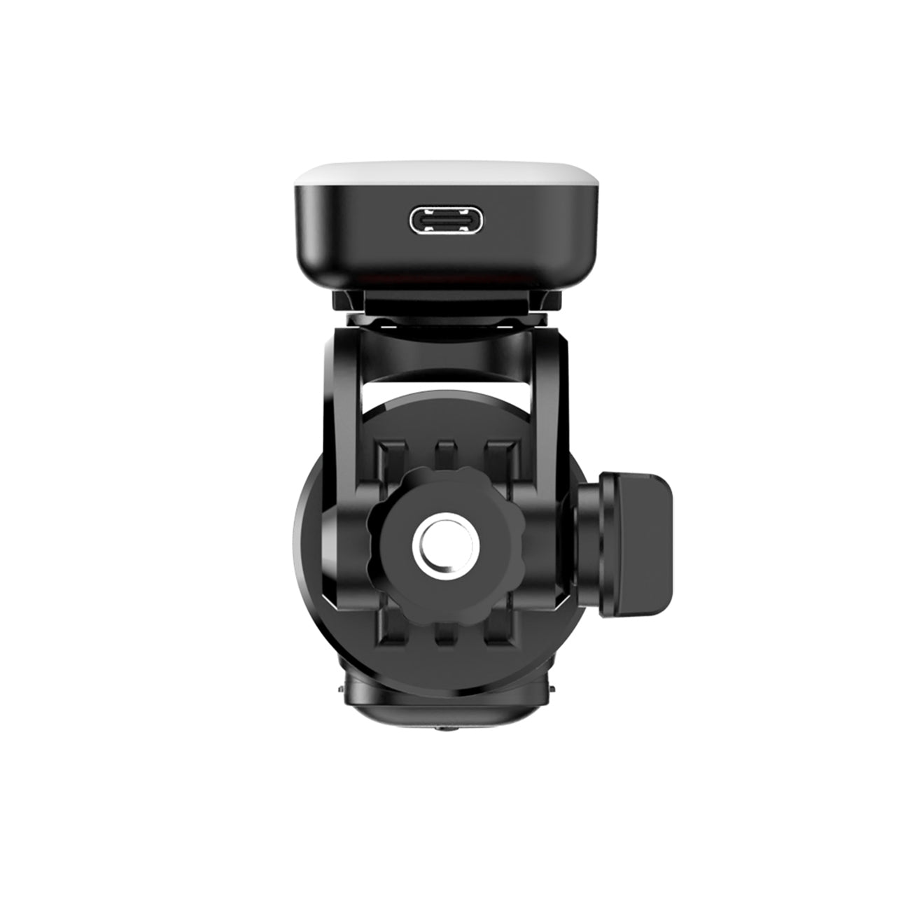Selfie stick WC13YDS teleskopinis trikojis 1,3 m su dviguba lempa ir telefono laikiklio - juoda -- Selfie Sticks & Tripods