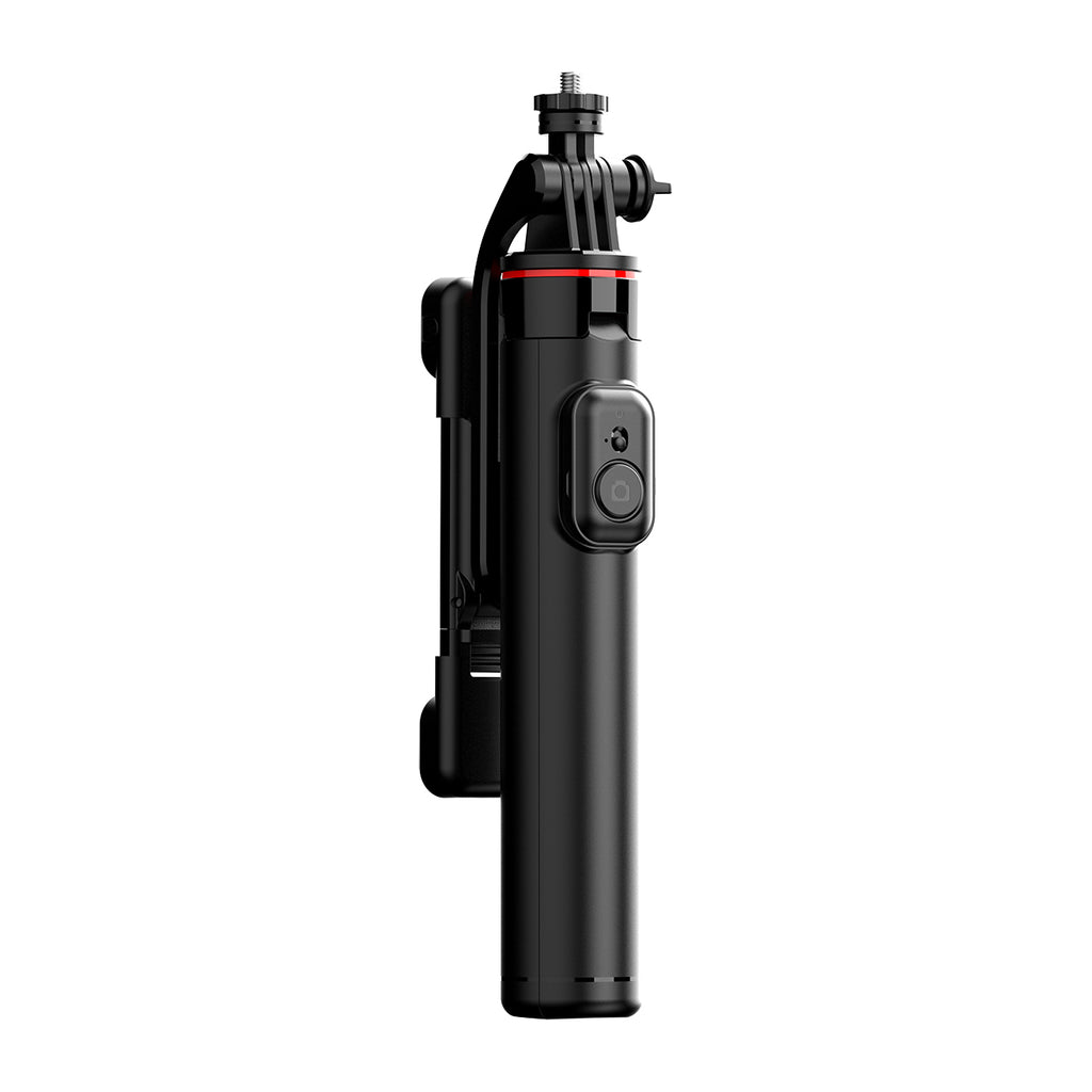 Selfie stick WC13YDS teleskopinis trikojis 1,3 m su dviguba lempa ir telefono laikiklio - juoda -- Selfie Sticks & Tripods