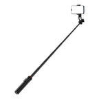 Selfie lazdelė WC1Y2S 1,3 m aliuminio lydinio teleskopinis trikojis su telefono laikikiu – juoda -- Selfie Sticks & Tripods