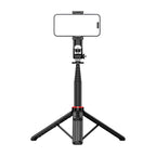 Selfie lazdelė WC1Y2S 1,3 m aliuminio lydinio teleskopinis trikojis su telefono laikikiu – juoda -- Selfie Sticks & Tripods