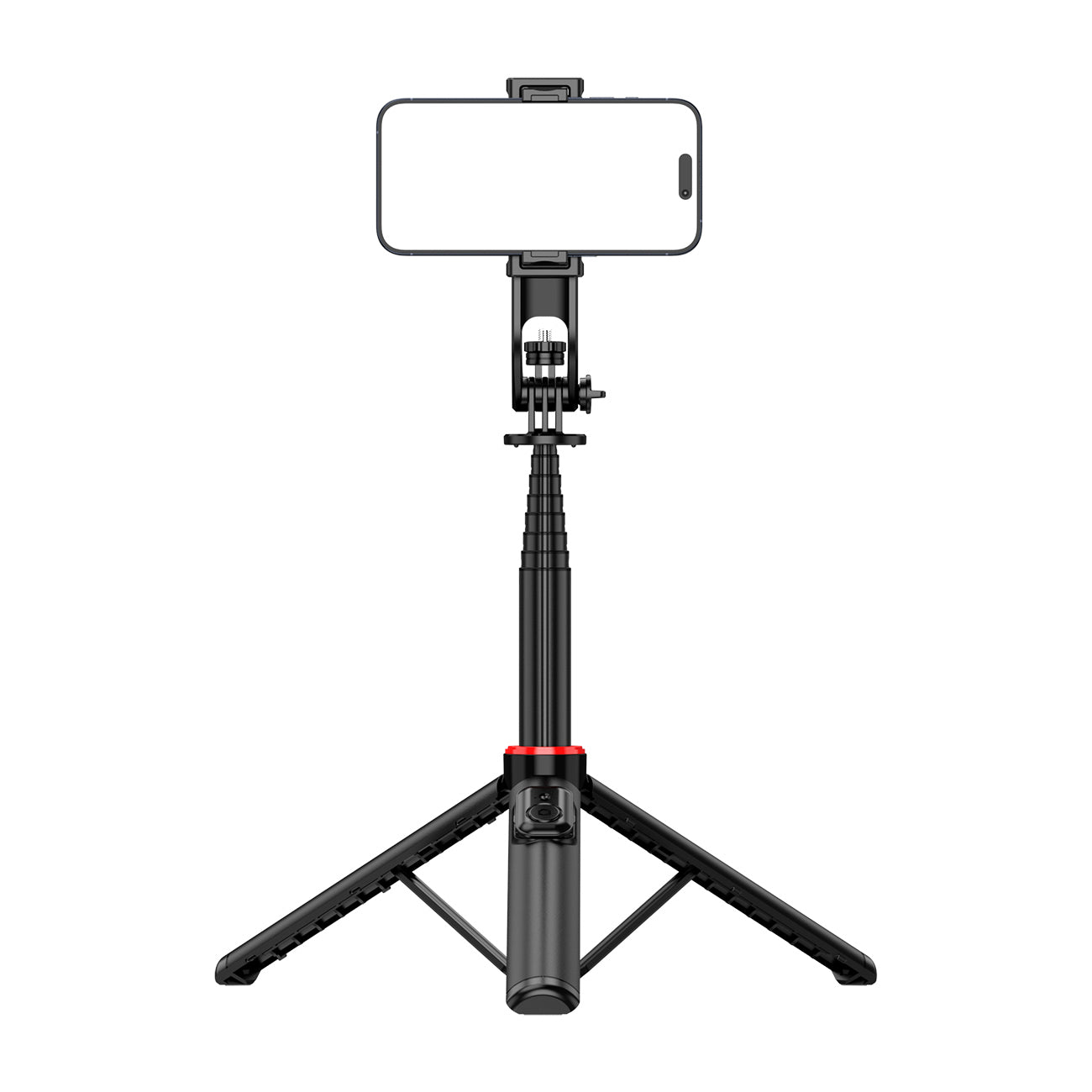 Selfie lazdelė WC1Y2S 1,3 m aliuminio lydinio teleskopinis trikojis su telefono laikikiu – juoda -- Selfie Sticks & Tripods