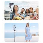 Selfie lazdelė WC1Y2S 1,3 m aliuminio lydinio teleskopinis trikojis su telefono laikikiu – juoda -- Selfie Sticks & Tripods