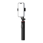Selfie lazdelė WC1Y2S 1,3 m aliuminio lydinio teleskopinis trikojis su telefono laikikiu – juoda -- Selfie Sticks & Tripods
