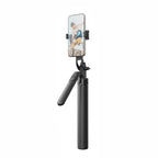 Selfie stick WH181-Y1S 1,75 m aliuminio lydinys teleskopinis trikojis su telefono laikiklio - juoda -- Selfie Sticks &...