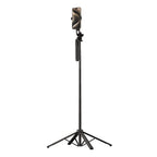 Selfie stick WH181-Y1S 1,75 m aliuminio lydinys teleskopinis trikojis su telefono laikiklio - juoda -- Selfie Sticks &...