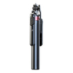 Selfie stick WH181D-Y1S 1,75 m aliuminio lydinys teleskopinis trikojis su dviguba lempa ir telefono laikiklio - juoda --...