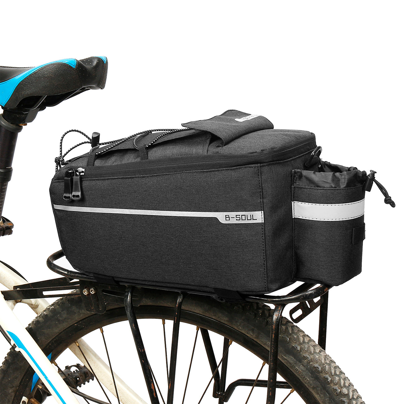 WYA26Y0S šiluminis dviračio bagažininko krepšys su peties dirželiu - juodas -- Bicycle Bags