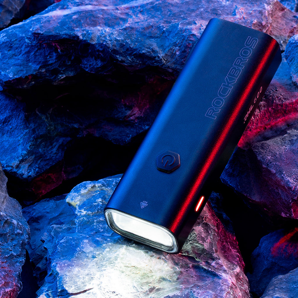 Rockbros RHL600 priekinis dviračio žibintas 600lm 2600mAh IPX6 - juodas -- Bicycle Lights