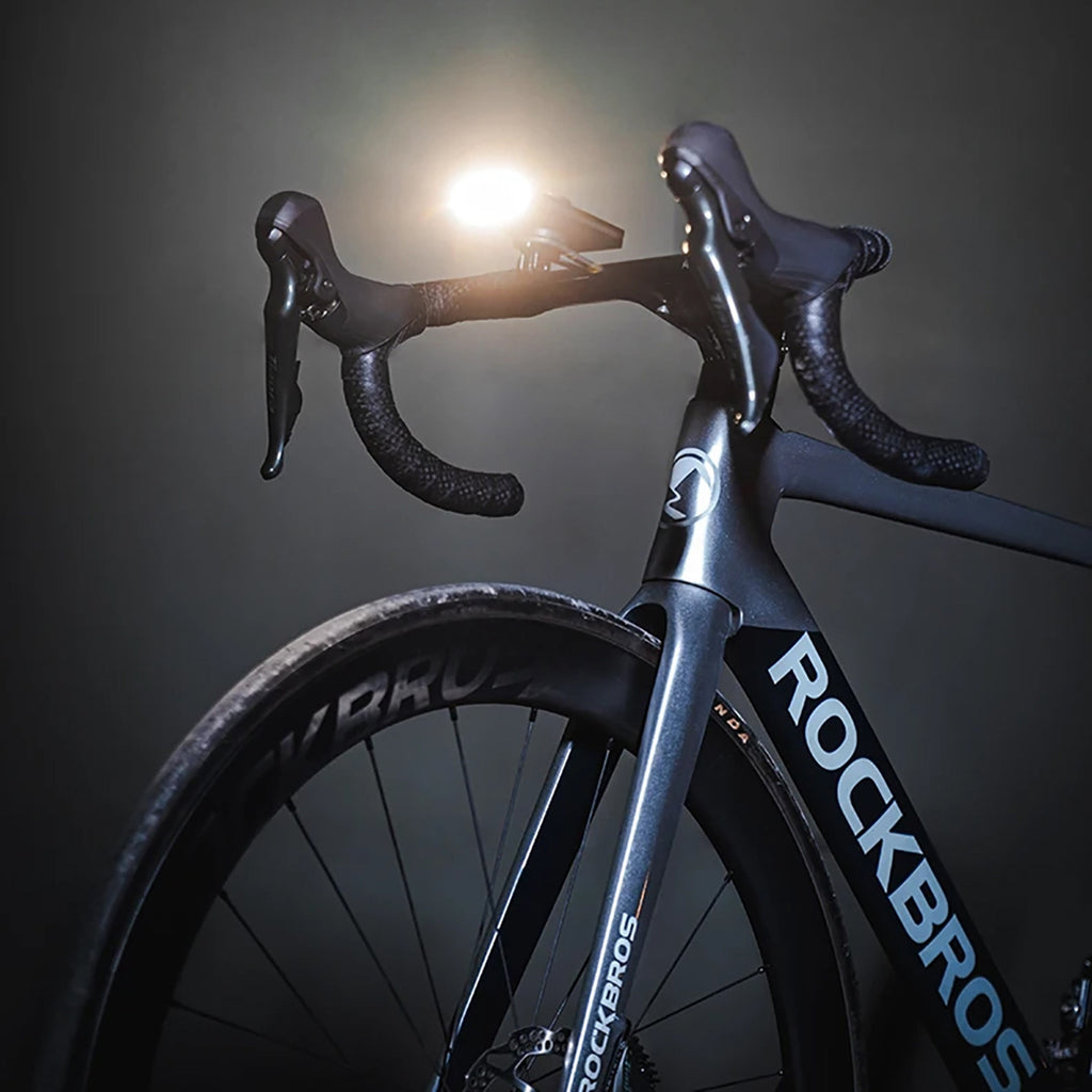 Rockbros JP008 priekinė dviračio šviesa tvirtintuvui su 5000mAh energine baterija 150lm IPX6 - juoda -- Bicycle Lights