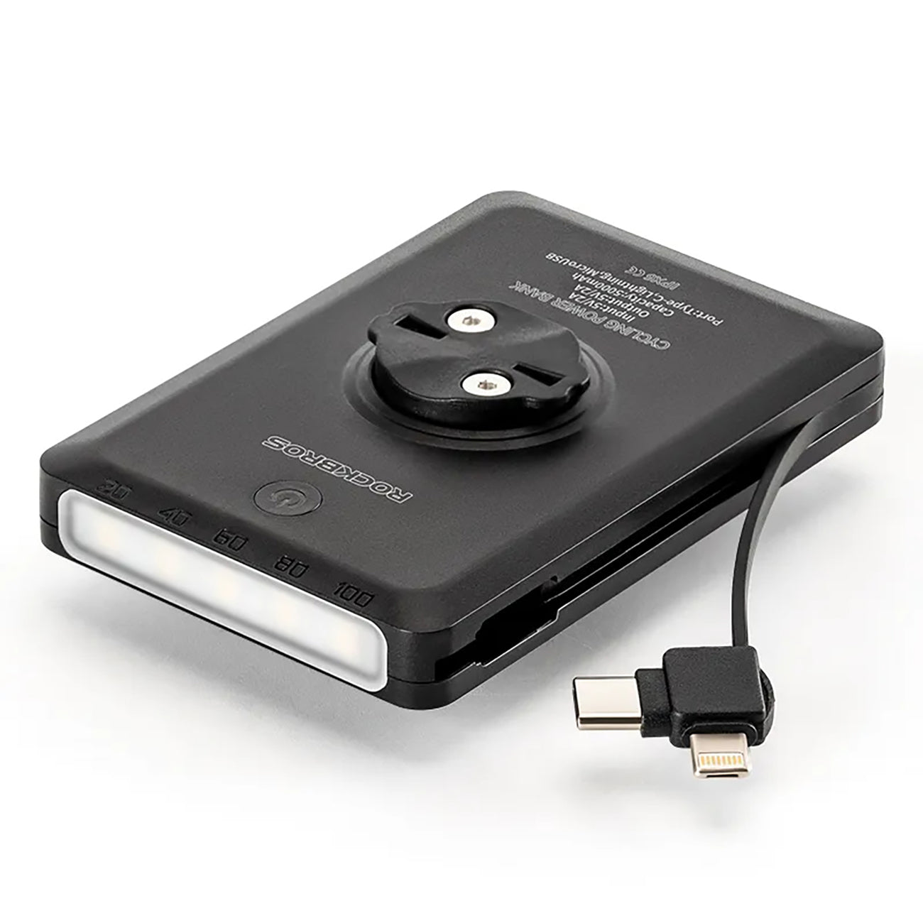 Rockbros JP008 priekinė dviračio šviesa tvirtintuvui su 5000mAh energine baterija 150lm IPX6 - juoda -- Bicycle Lights