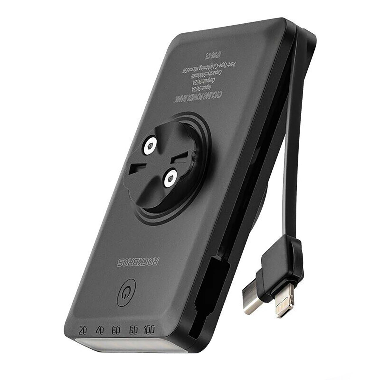 Rockbros JP008 priekinė dviračio šviesa tvirtintuvui su 5000mAh energine baterija 150lm IPX6 - juoda -- Bicycle Lights