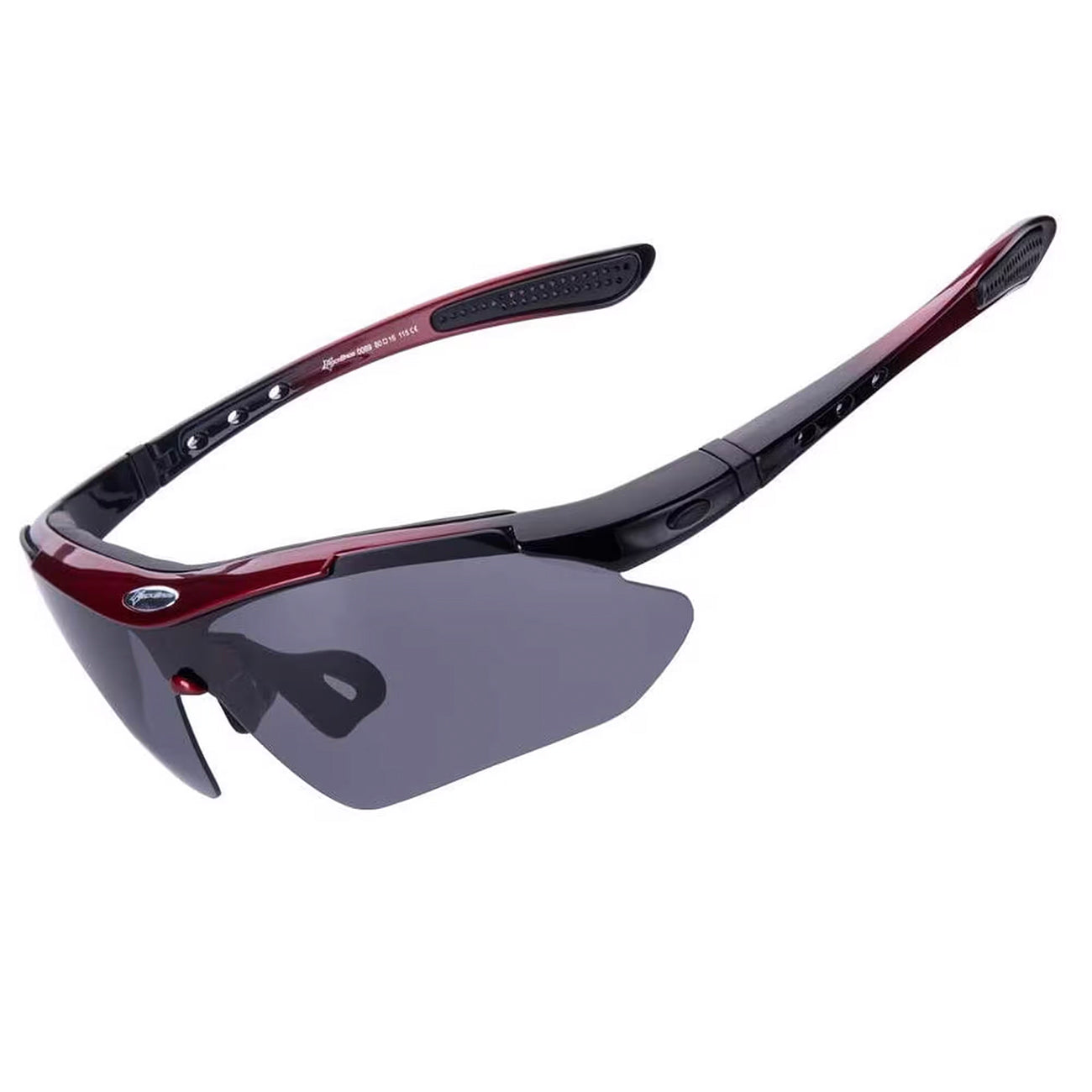 Rockbros 10001 poliarizuoti dviračio akiniai - juoda ir raudona -- Cycling Eyewear